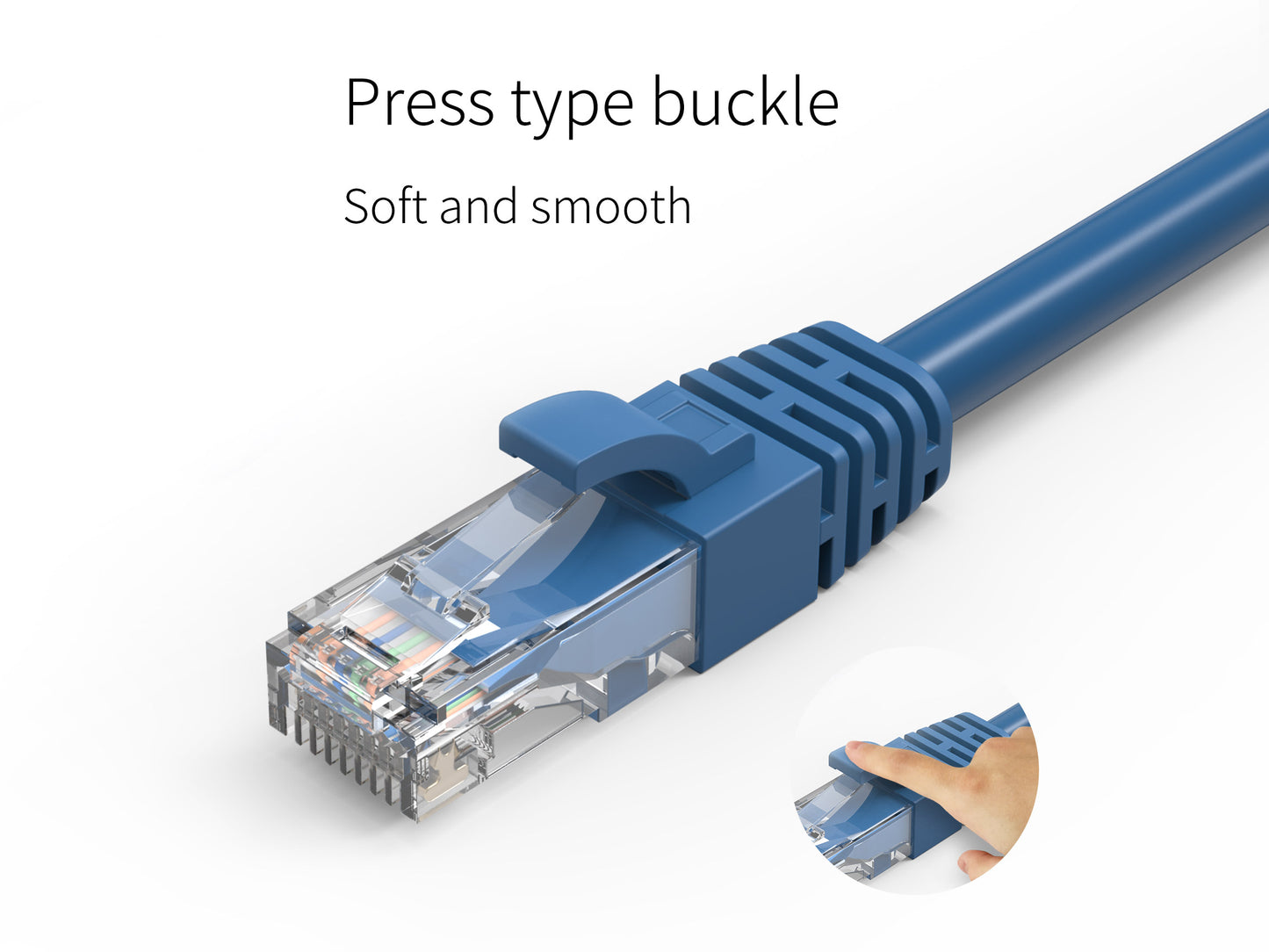 Cruxtec CAT6 UTP 10GbE Ethernet Cable Blue