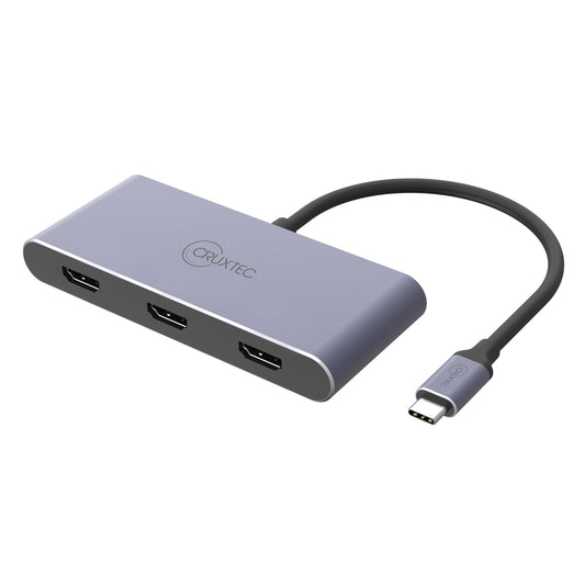 Cruxtec USB-C to 3 x HDMI Multi-Monitor 8K Adapter