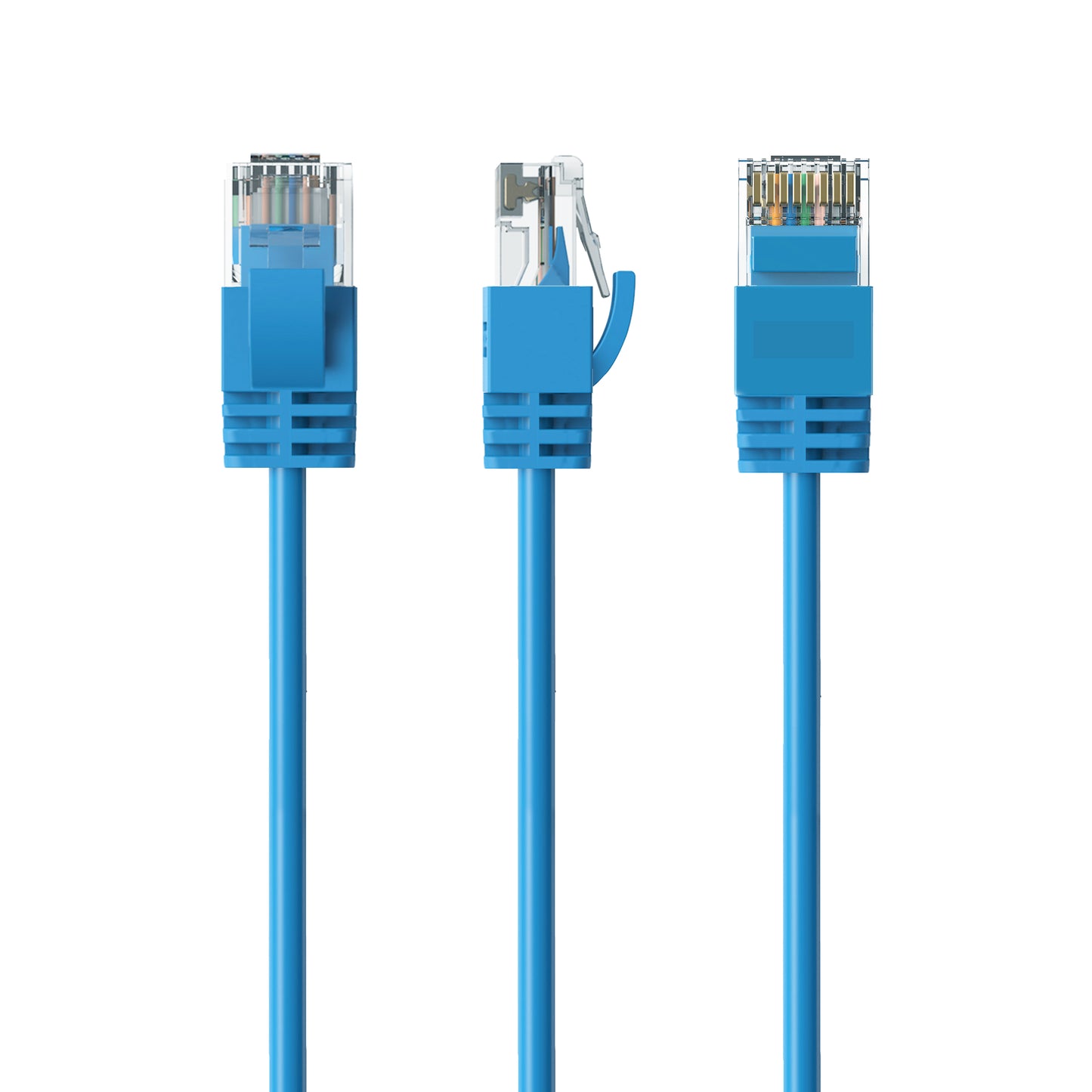 Cruxtec Ultra-Thin CAT6A UTP Ethernet Cable Blue