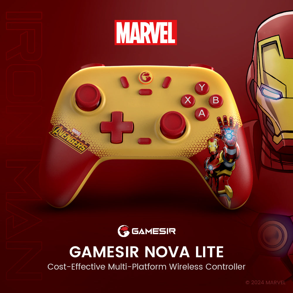 GameSir NOVA Lite Multi-Platform Wireless Gaming Controller Marvel's Iron Man Limited Edition