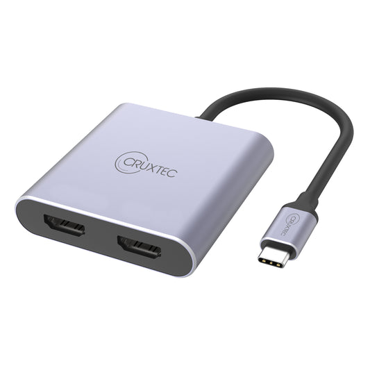 Cruxtec USB-C to Dual HDMI 4K Adapter