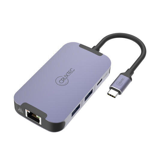 Cruxtec 6-in-1 USB-C to Dual HDMI Mini Dock