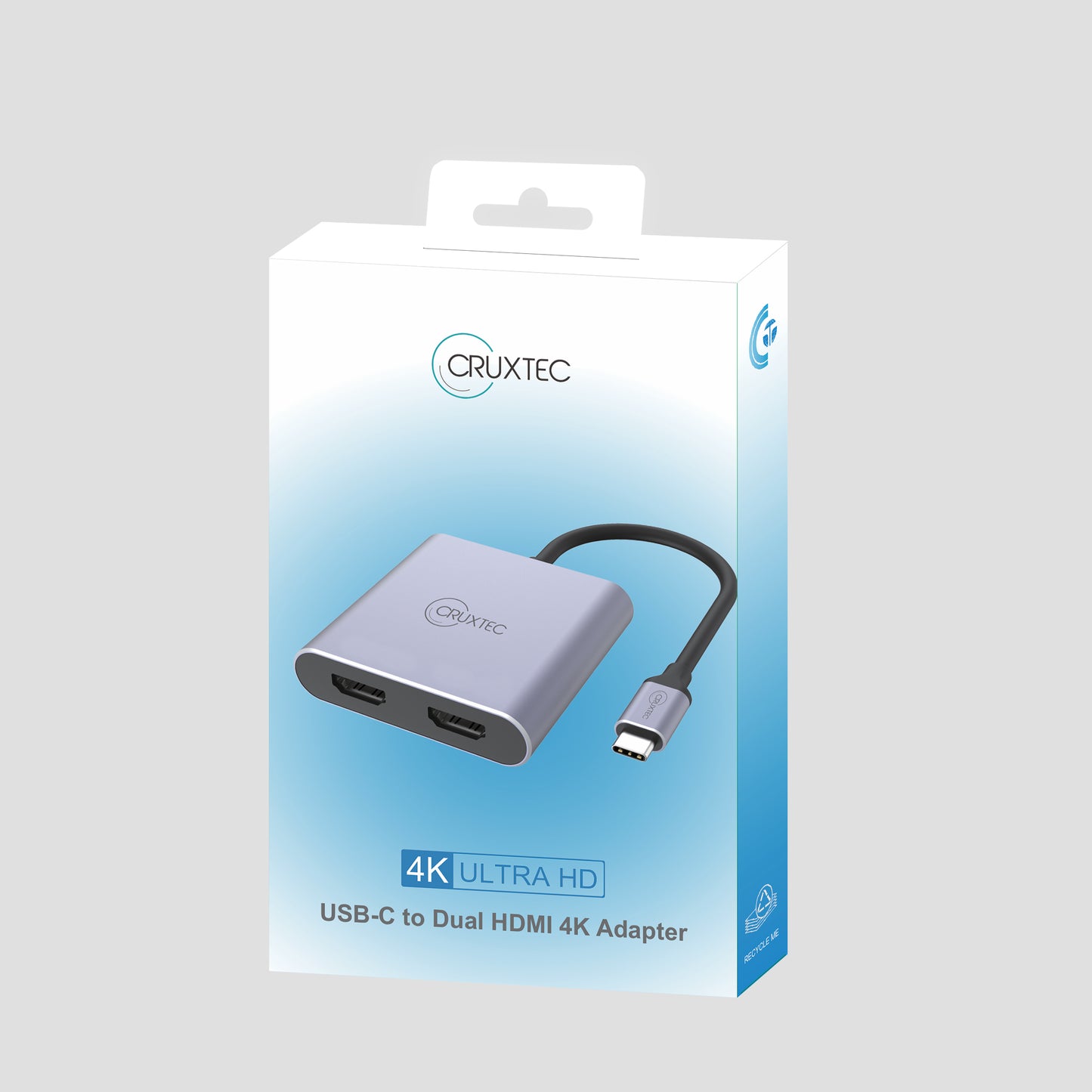 Cruxtec USB-C to Dual HDMI 4K Adapter