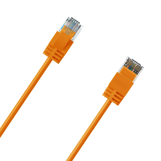 Cruxtec Ultra-Thin CAT6A UTP Ethernet Cable Orange