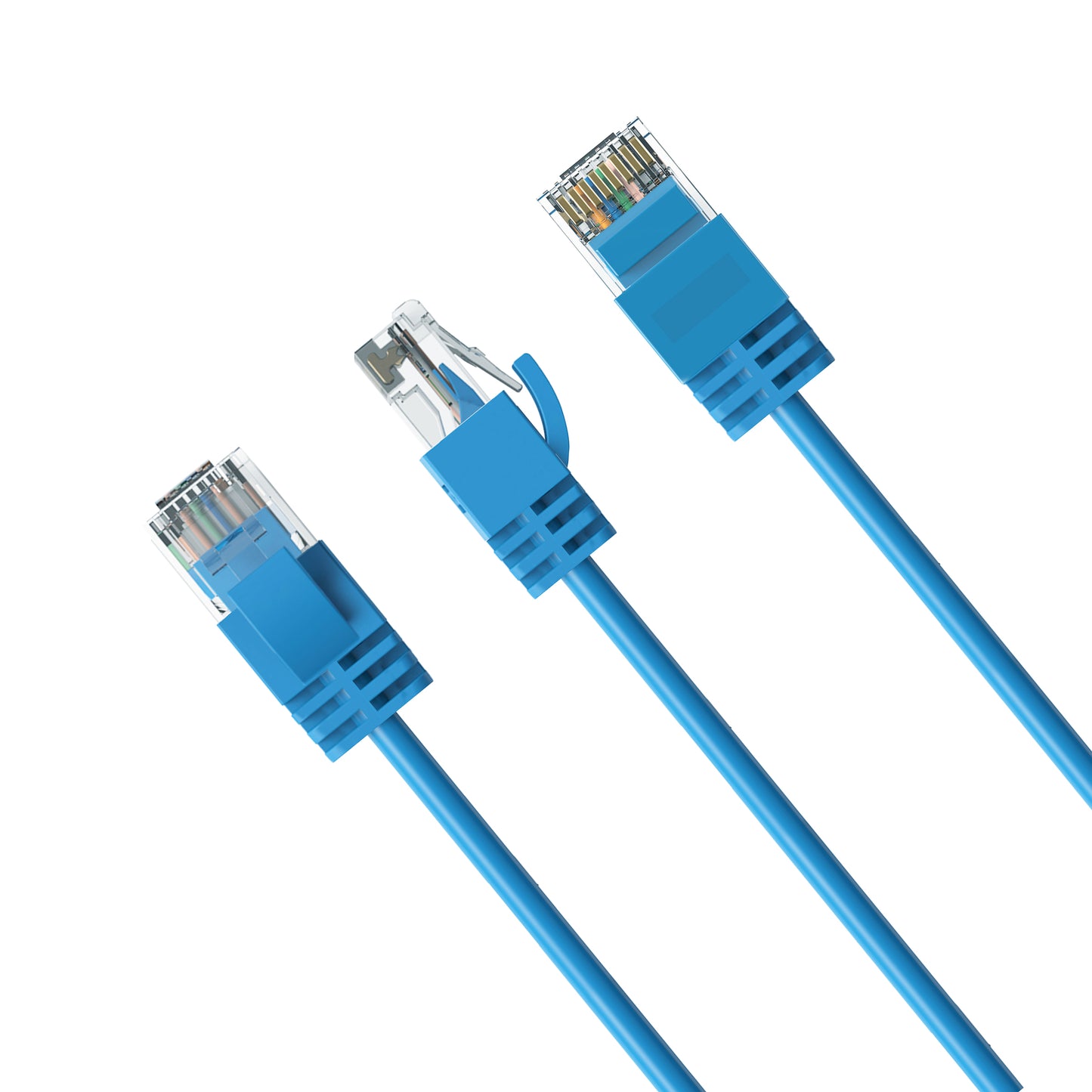 Cruxtec Ultra-Thin CAT6A UTP Ethernet Cable Blue