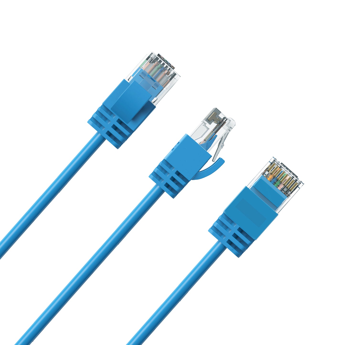 Cruxtec Ultra-Thin CAT6A UTP Ethernet Cable Blue