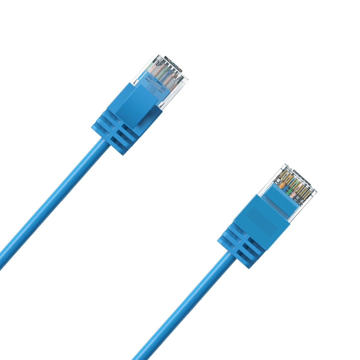 Cruxtec Ultra-Thin CAT6A UTP Ethernet Cable Blue