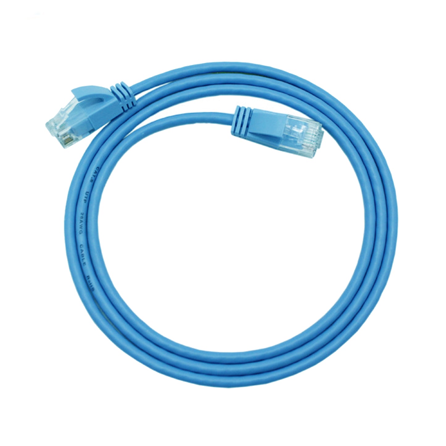 Cruxtec Ultra-Thin CAT6A UTP Ethernet Cable Blue