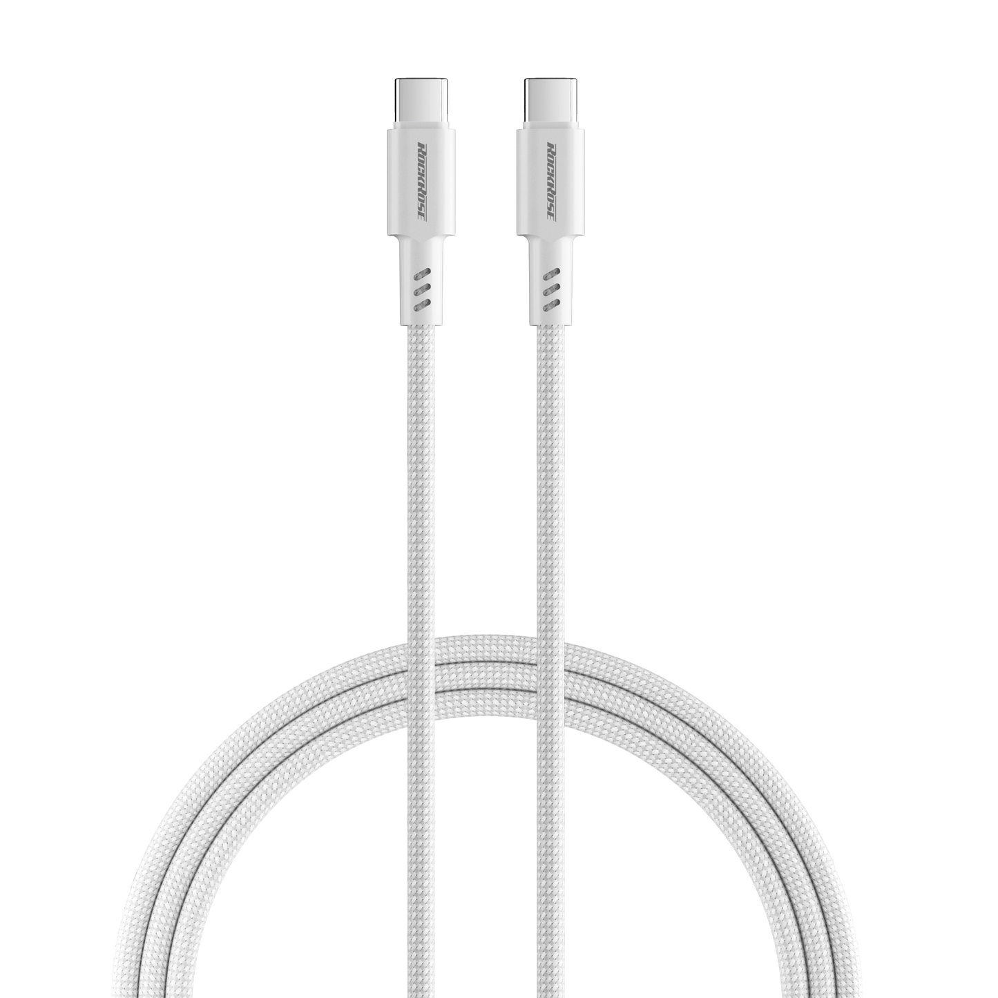 Rockrose Asics CC Plus 100W USB-C to USB-C Fast Charging & Data Sync Cable TPE Connector with Nylon Braided Cord