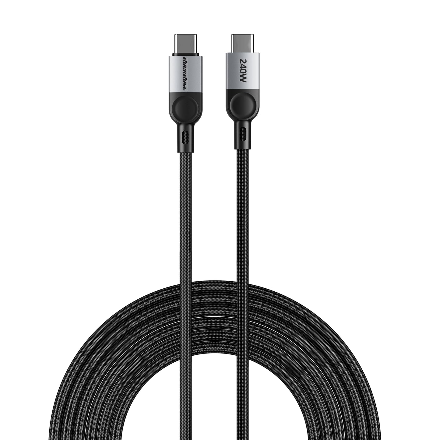 Rockrose Sliverline CC Pro Max 240W PD Quick Charge  2M USB-C to USB-C Fast Charging & Data Sync Cable