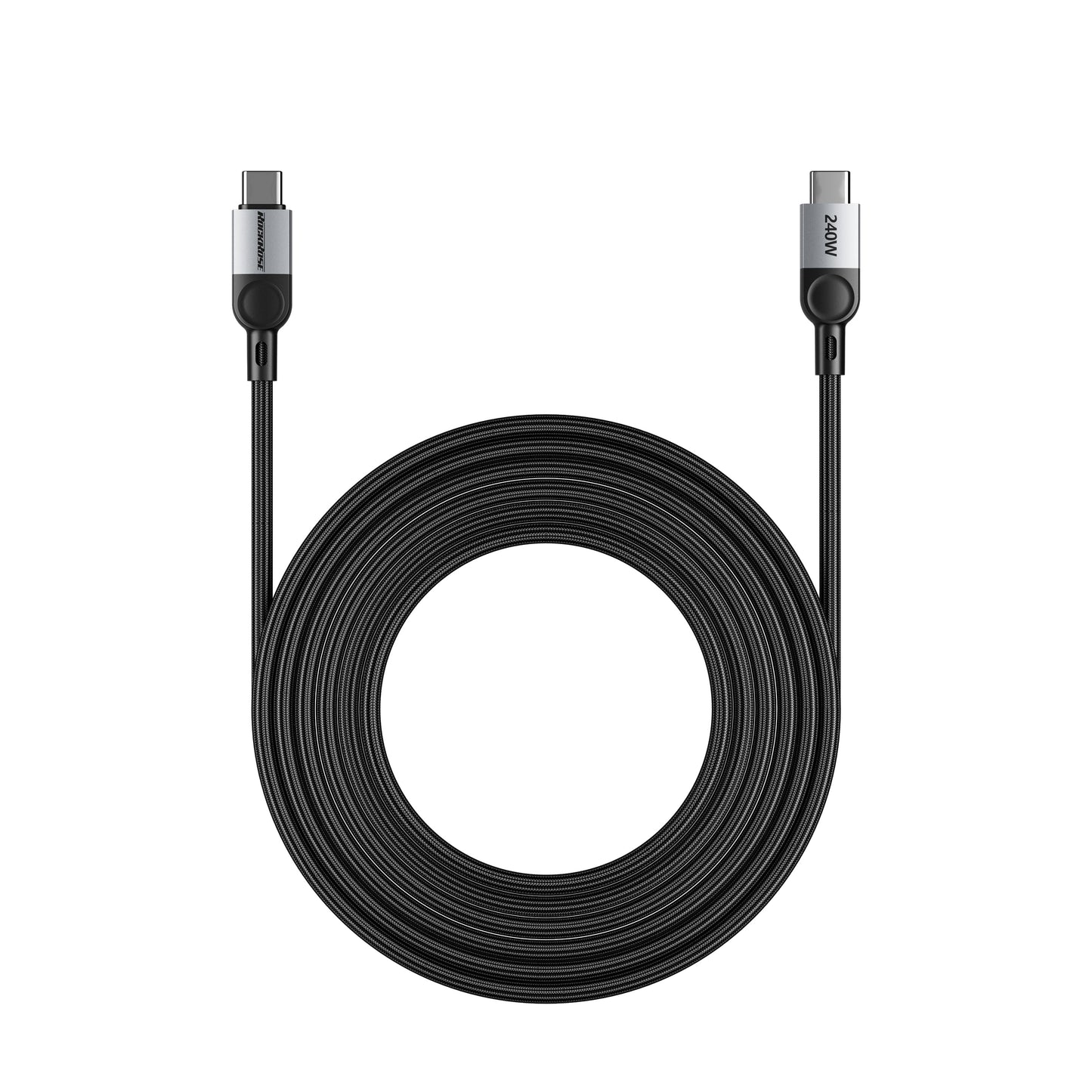 Rockrose Sliverline CC Pro Max 240W PD Quick Charge  2M USB-C to USB-C Fast Charging & Data Sync Cable