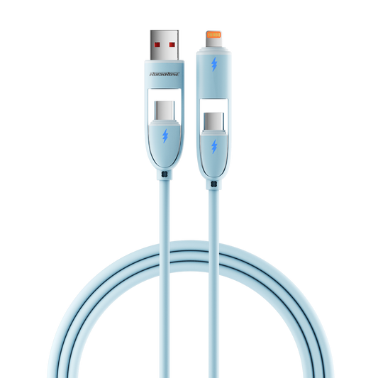 Rockrose Hercules Quad-Core 60W Max Silicone 4-in-1 Fast Charging Cable