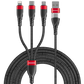 Rockrose Hercules Movefree 3A Max 5-In-1 Fast Charging Cable USB-A & USB-C Dual Connectors