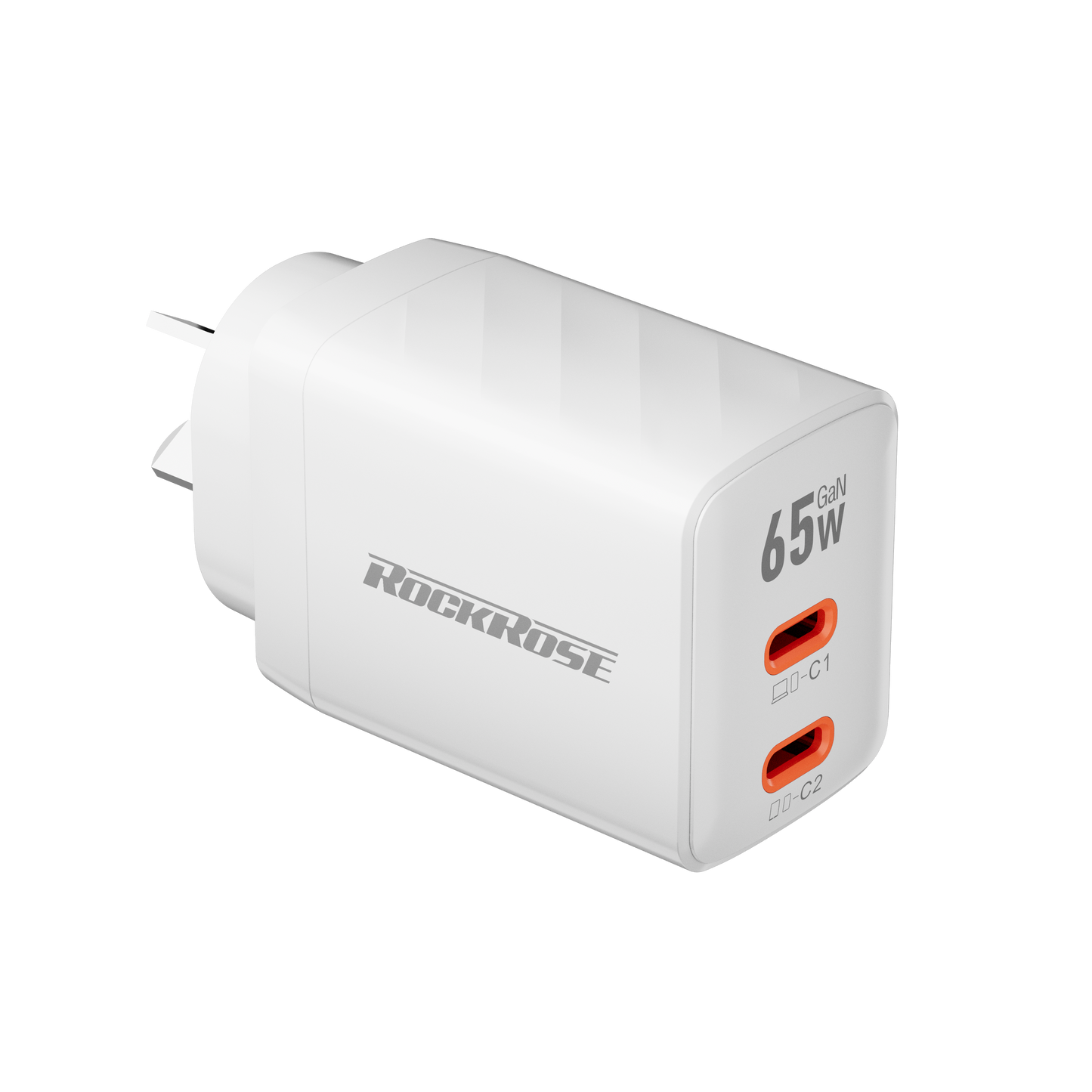 Rockrose Casa II G65 65W Dual USB-C Port GaN Power Adapter