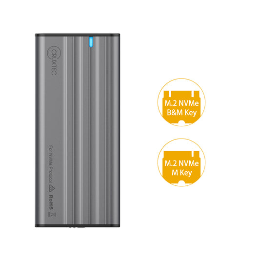 Cruxtec NVMe M.2 SSD Enclosure 10Gbps