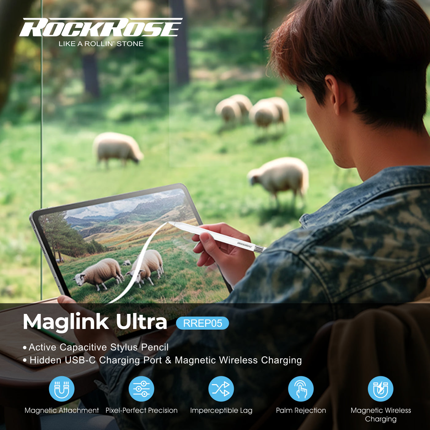 Rockrose Maglink Ultra Active Capacitive Stylus Pencil