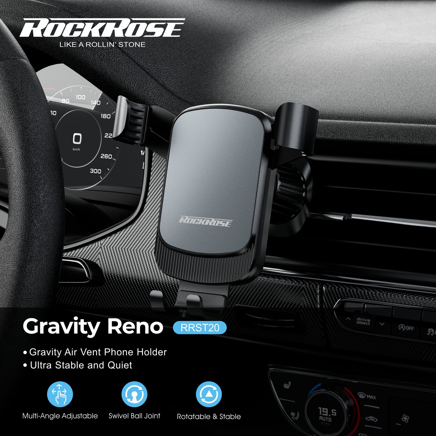 Rockrose Gravity Reno Gravity Air Vent Phone Holder