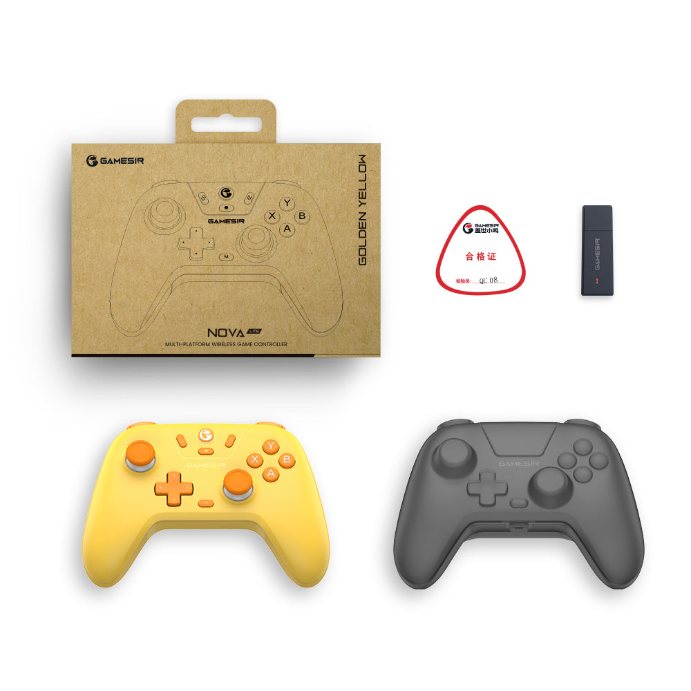 GameSir Nova Lite Multi-Platform Wireless Gaming Controller Golden Yellow