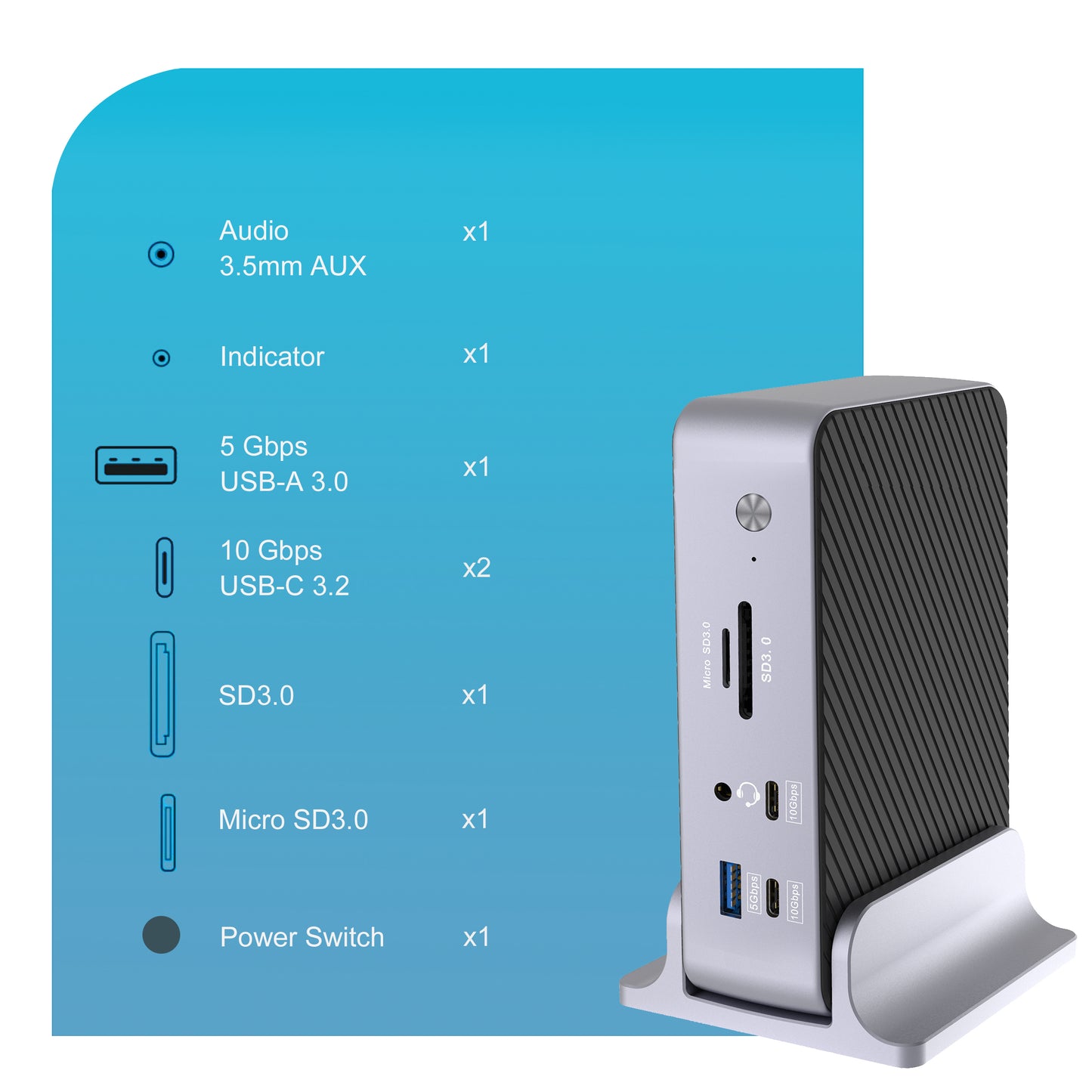 Cruxtec Universal 15-in-1 USB-C Multifunctional Docking Station